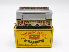 Lesney Matchbox 74A Mobile Refreshment Canteen SPW aqua base C type box diecast