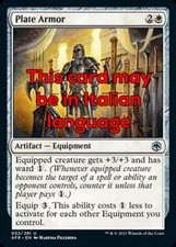 MTG 4x PLATE ARMOR EXC - CORAZZA DI PIASTRE - AFR - MAGIC