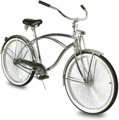 Chrome beach cruiser bike - beach,