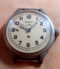 Raro Orologio Vintage Militare E.M.T Assegnato 