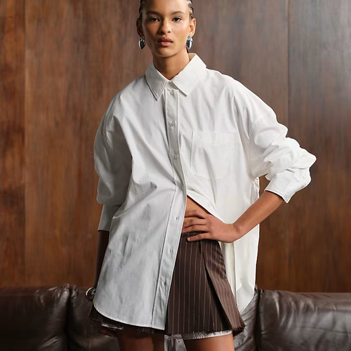 Camicia lunga asimmetrica
