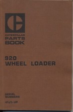 CATERPILLAR 920 Wheel Loader - Part Manual ( Manuale Ricambi )