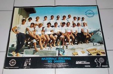 Poster NAZIONALE ITALIANA SCI DISCESA Anni 80 Firme Michael Mair Erlacher Italia