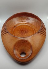 Svuotatasche, Ciotola Vintage In Ceramica  Di Bertoncello Color Tabacco