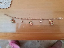 VINTAGE ANNI '70 BRACCIALE ARGENTO 925 CON CIONDOLI STELLE E PAGLIACCI 
