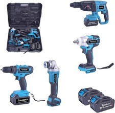 KIT 4 IN1 TASSELLATORE+TRAPANO IMPULSI+TRAPANO AVVITATORE 68V BRUSHLES+SMERIGLIA