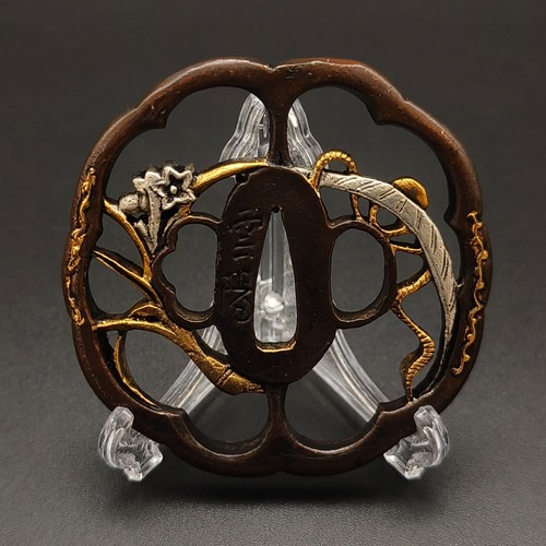 Japanese tsuba orchid - tsuba, design