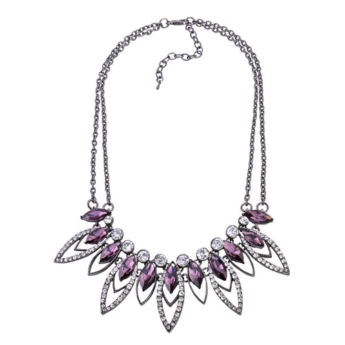 Collier strass fiscale - , nero