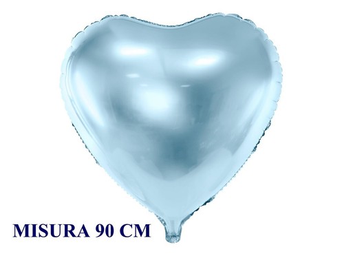 Cuore foil celeste azzurro - cuore,