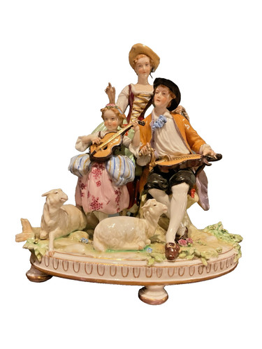 Antica statuina pecora hurdy - pecora,