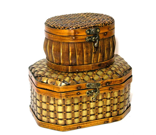 Scatole vimini tessuto - in,