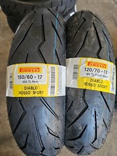 Coppia gomme 120/70-17 58S e 150/60-17 66S PIRELLI DIABLO ROSSO SPORT DOT24/25