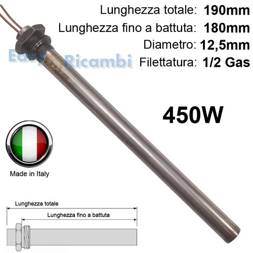 Resistenza 450w lunga 190mm - 450w, r