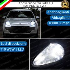 CONVERSIONE FARI FULL LED FIAT PUNTO EVO 6000K LED CANBUS + LUCI DI POSIZIONE