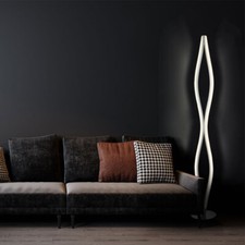 LED Lampada a Stelo Alluminio Vano Faretto Tavolino Onde Terra Piede Schalter