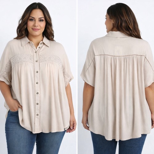 Camicia geegee uncinetto pizzo - geegee,