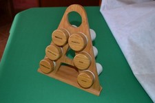 Portaspezie in legno porta spezie con 6 barattoli pratico