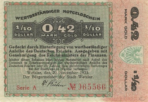 Wetzlar marchi oro 1 - oro, 1/10