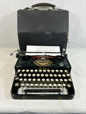 Macchina Da Scrivere Erika 6 Blu Anno 1935 Pulita Revisionata + Nastro Nuovo