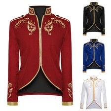 Giacca Da Uomo Barocca Ricamata Medievale Mantello Costume Per Spettacolo