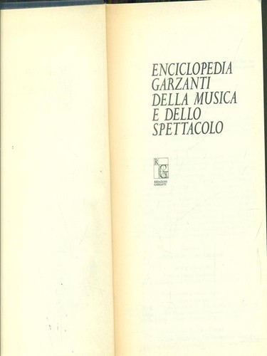Enciclopedia garzanti della - enciclopedia,