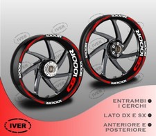 Adesivi cerchi moto per honda cb1000r rossi bianchi ruote