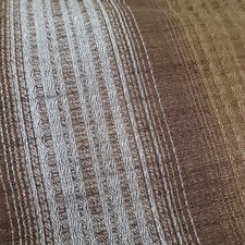 Coppia di tende vintage retrò anni 60 70 marroni 129 cm goccia larghezza 290 cm