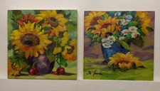 Girasoli Fiori Quadro ad Olio