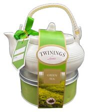 Twinings of London teiera bianca con tè verde set regalo nuova con etichetta