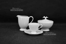 Servizio Tazzine Hutschenreuher Germany Bianche 6+6 + Lattiera + Zuccheriera