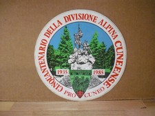 VINTAGE STICKER ADESIVO NEW ORIGINAL-50° divisione alpina cuneense 1935/1985