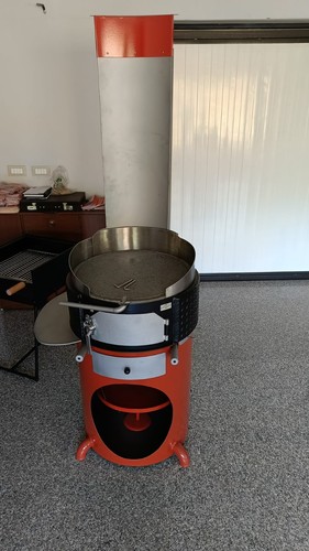 Barbecue legna con - con, piastra