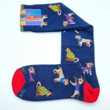 Calze Gallo Uomo Cani Dog Cotone Blu Royal Loden Socks Taglia Unica 40 - 45