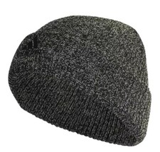 Adidas Melange Beanie Berretto Invernale di Maglia Unica Nero/Grigio Nuovo