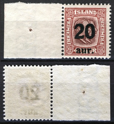 Islanda 1921 sovrastampa - islanda,