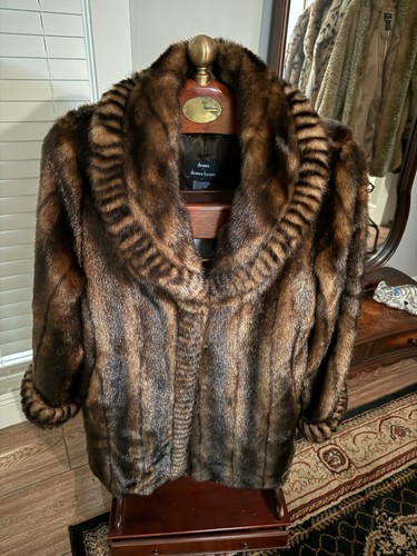 Cappotto visone finto dennis - visone,