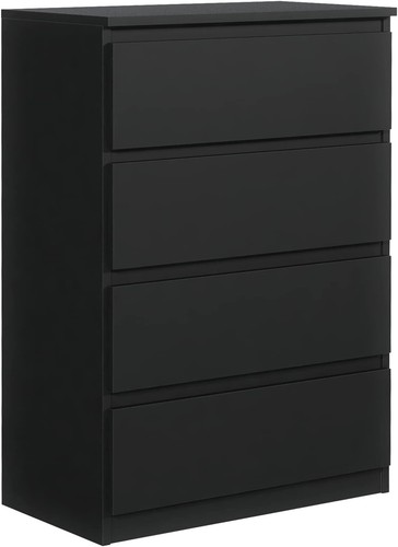 Cassettiera nera opaca - nera, 4