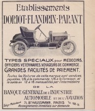 Etablissements Doriot-Flandrin-Parant. Advertising 1910