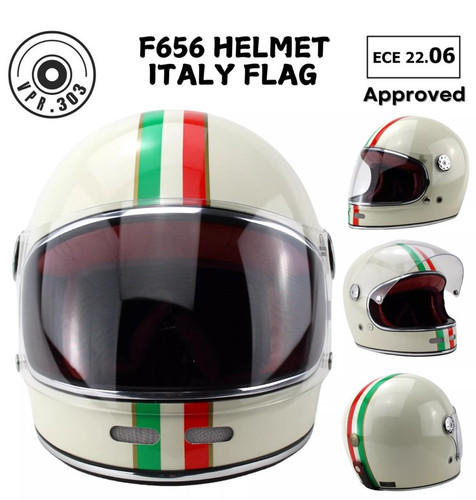 F656 casco moto epoca retrò - moto, d'epoca