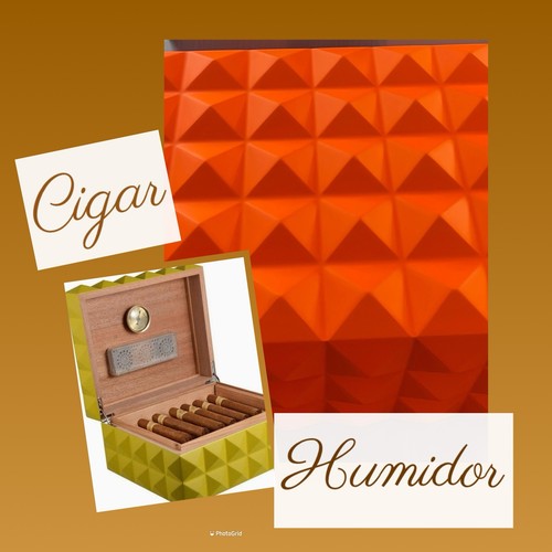 Wood cigar humidor case double - cigar,