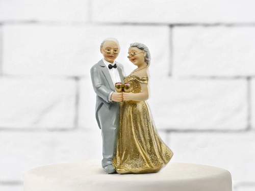 Cake topper gold coppia - coppia, di