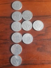 dieci lire italiene metallo 1952, 1953 (2), 1954(3), 1955 (2), 1957, 1968