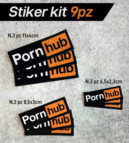 Adesivi stickers porn - hub, moto