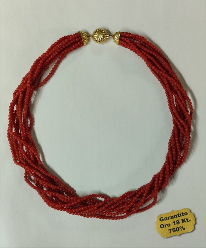 Collana torchon corallo - torchon, di