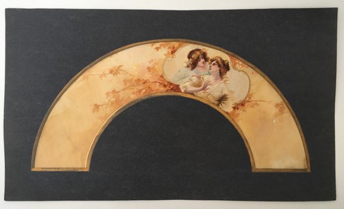 Progetto ventaglio art nouveau - ventaglio,