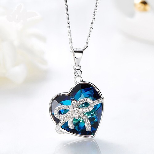 Collana donna cuore - cuore, blu