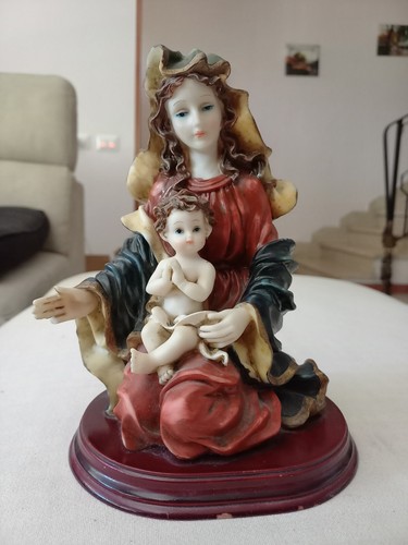 Statuetta sacra madonna con - statuetta,