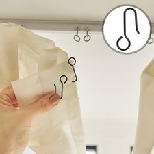  60 Pcs Anelli Tende Metallo Ganci Per Bastoni Resistenti Accessori Binari