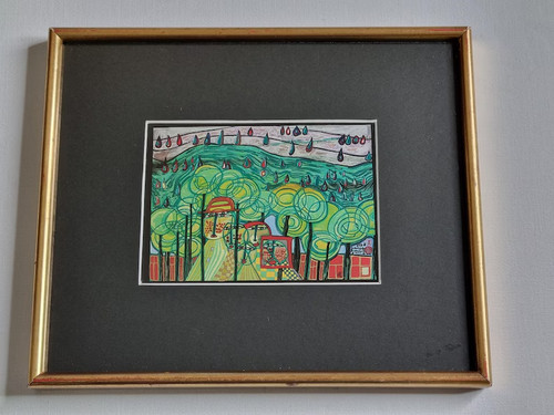 Mini print the rain falls - "the,