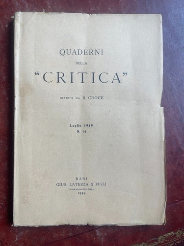 Quaderni della critica xiv - quaderni,